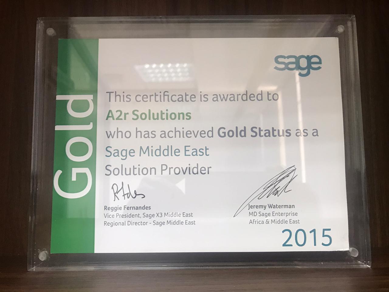 Sage ME Solution Provider- Gold Partner