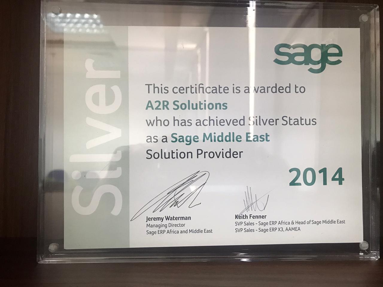 Sage ME Solution Provider - Silver Partner